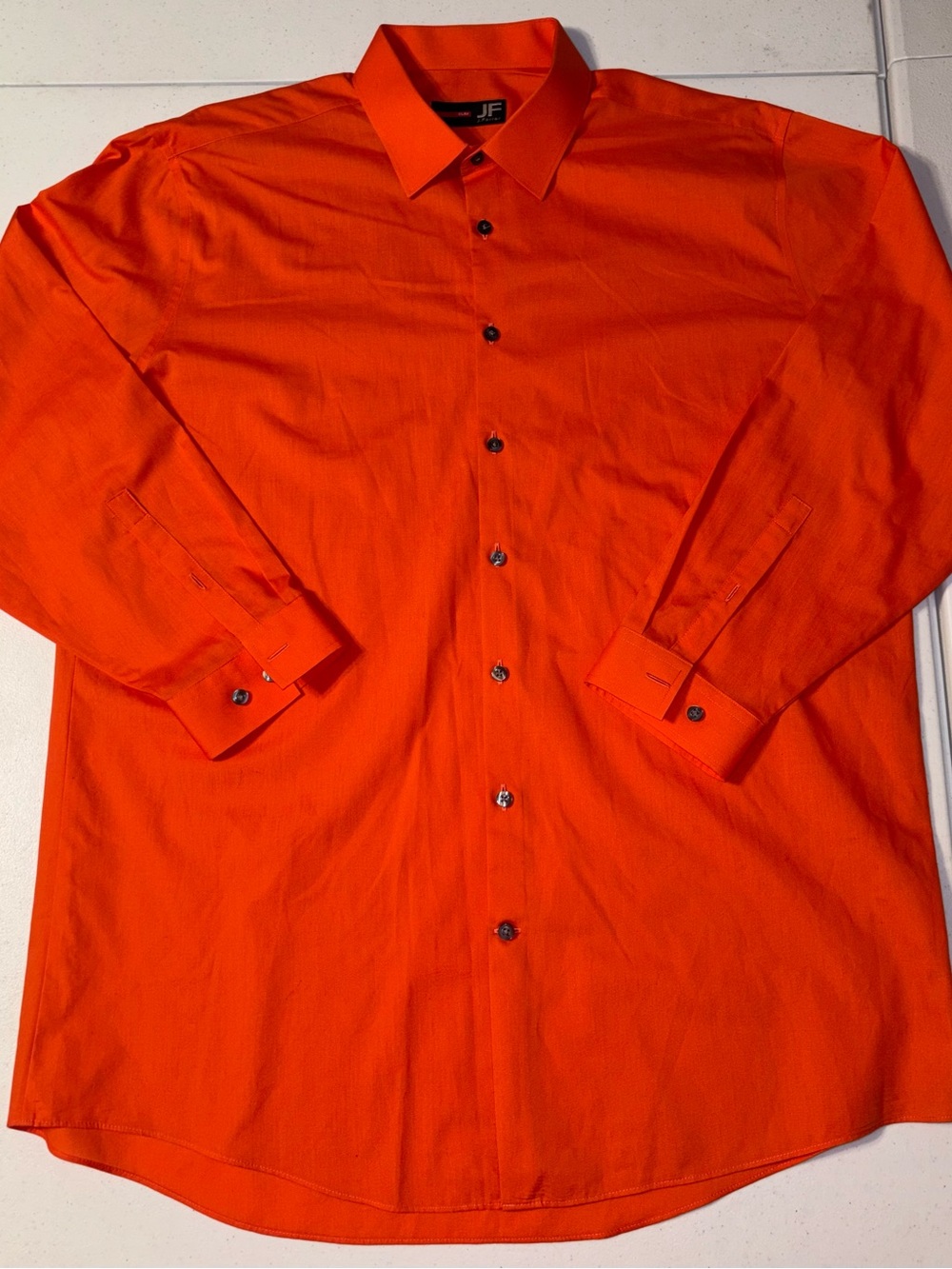 J Ferrar slim Long Sleeve Button-Up Shirt in Bright Orange size XL